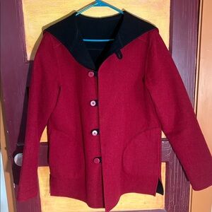 Reversible Wool Sweater Jacket